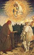 PISANELLO, Virgin and child with St. Goran and St Antonius